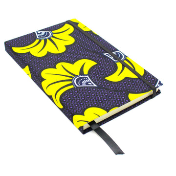 Custom Wellness Journal blue yellow floral Cover