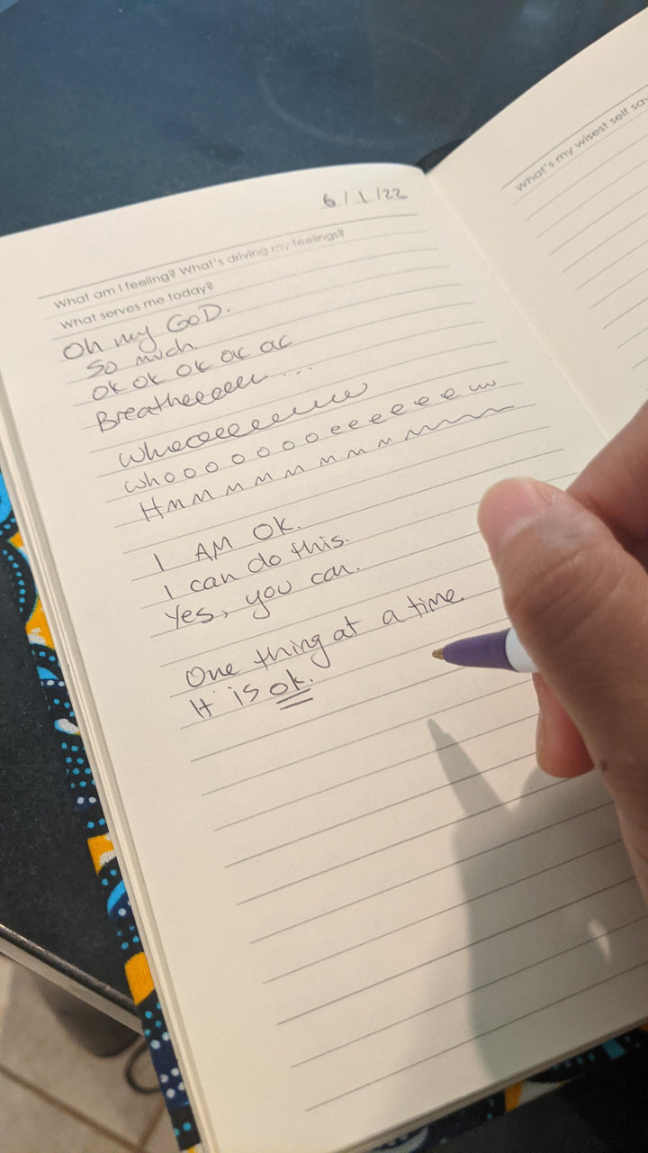 self care journaling in custom wellness journal