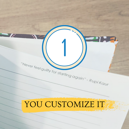 You customize it. Zenit journals custom wellness journal personalized
