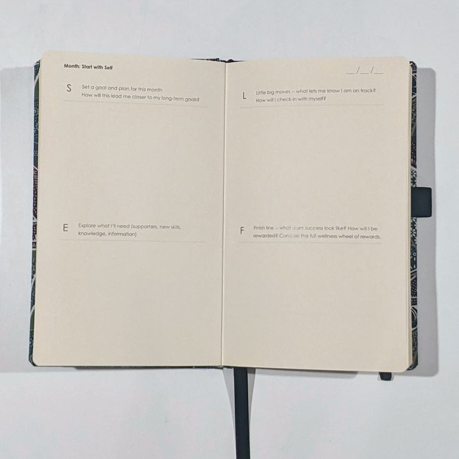 centered self school planner with self-care journaling