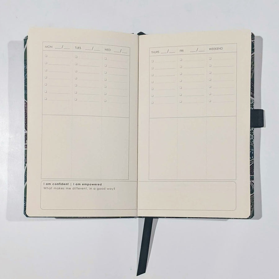 centered self school planner with self-care journaling