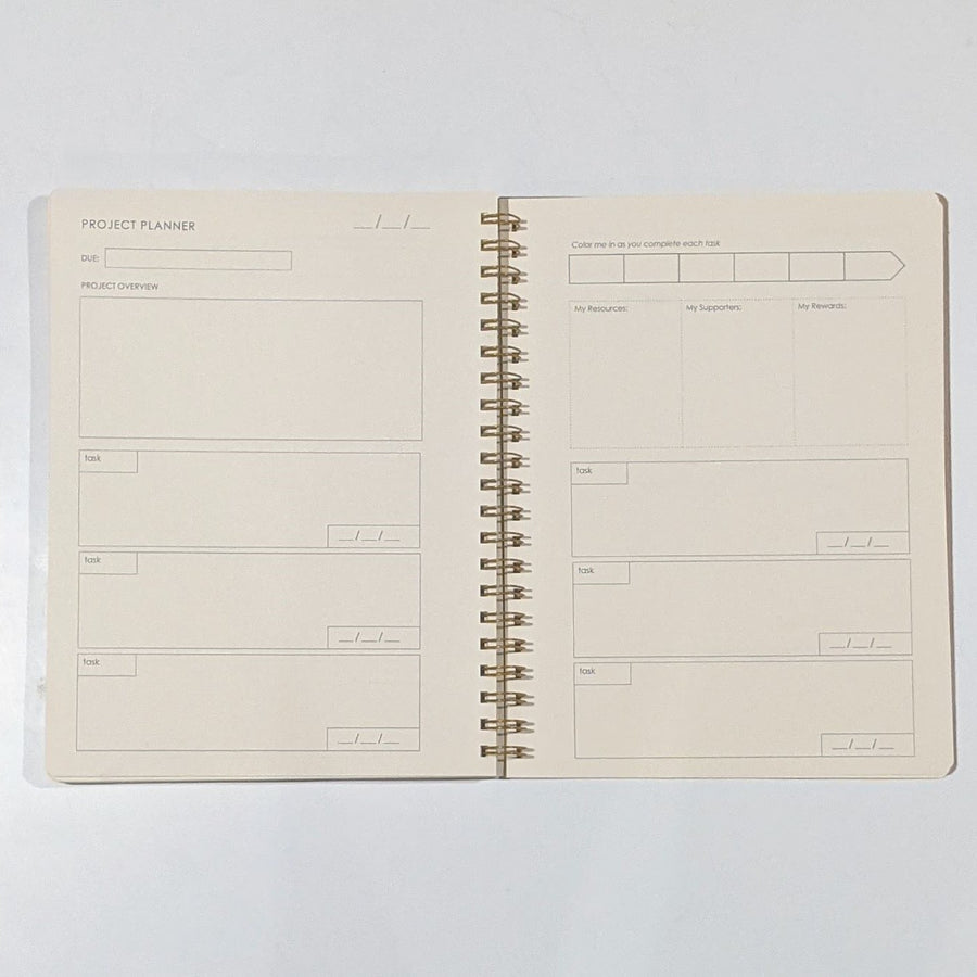 centered self school planner with wellness prompts project planner