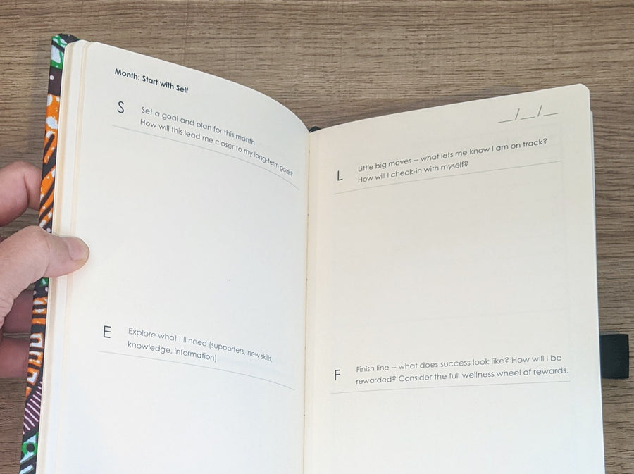centered self school planner with self-care journaling