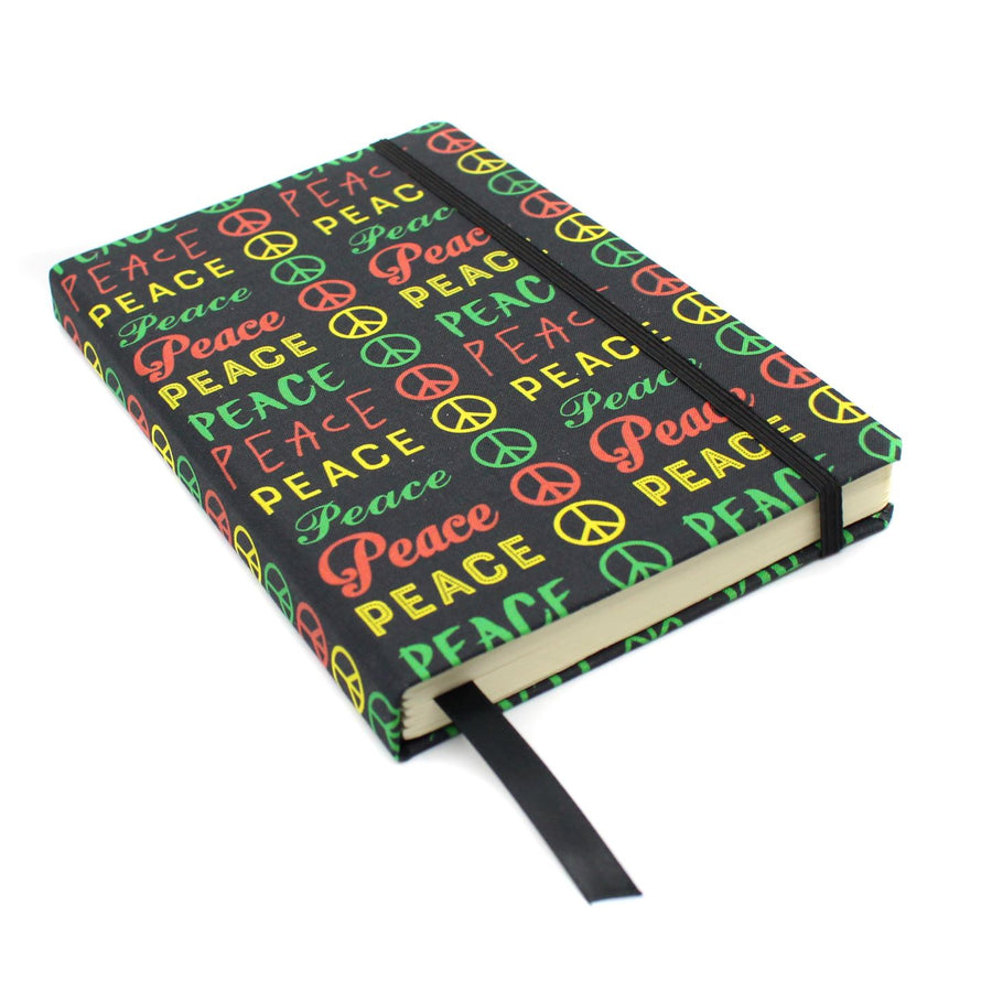 Custom Self Care Journal red black green yellow peace Cover