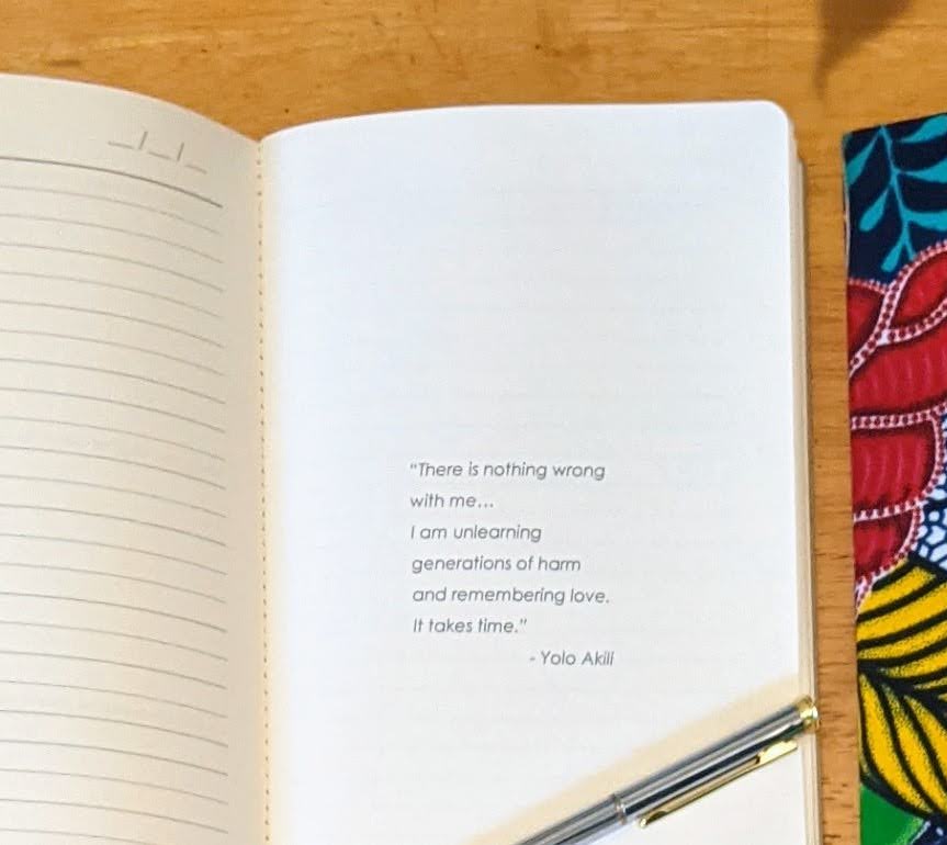 starter healing journal for self care journaling by zenit with inspirational quote