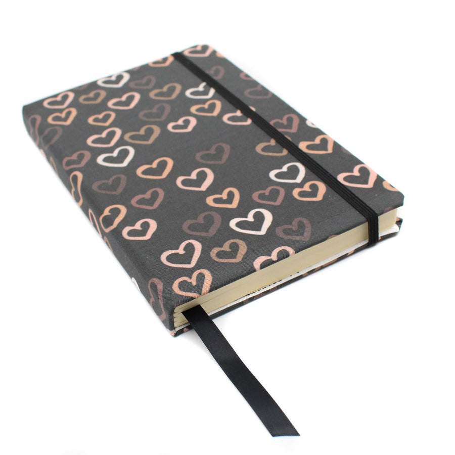 Custom Healing Journal Brown Hearts Cover